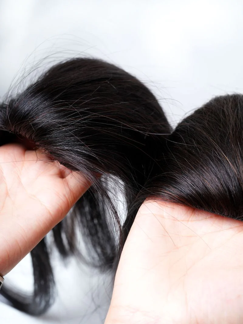 Backcombed hair topper – 14-16 inch- Lace Base – 4×4 | Nish Hair - Image 15