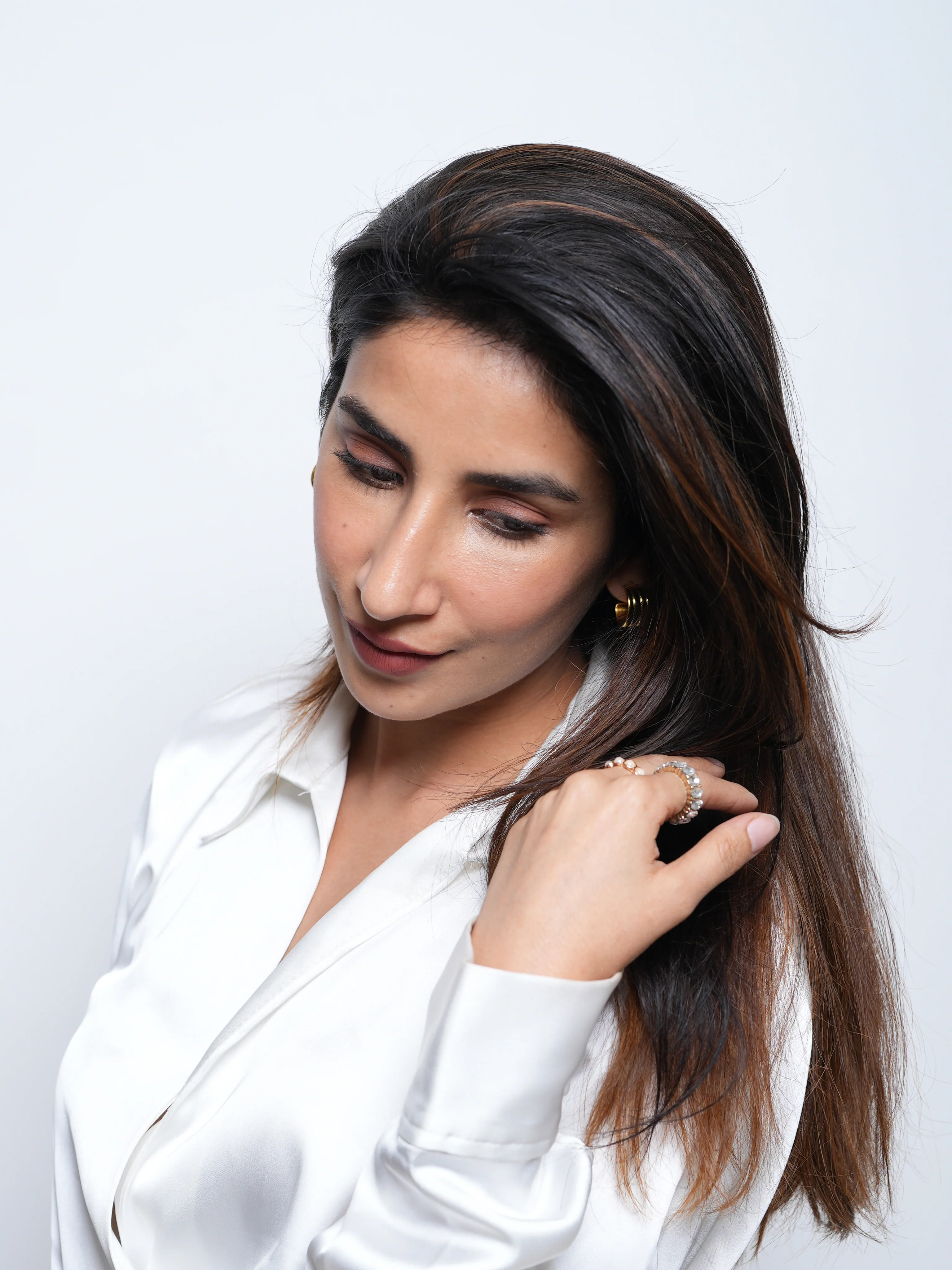 Backcombed hair topper – 14-16 inch- Lace Base – 4×4 | Nish Hair - Image 3