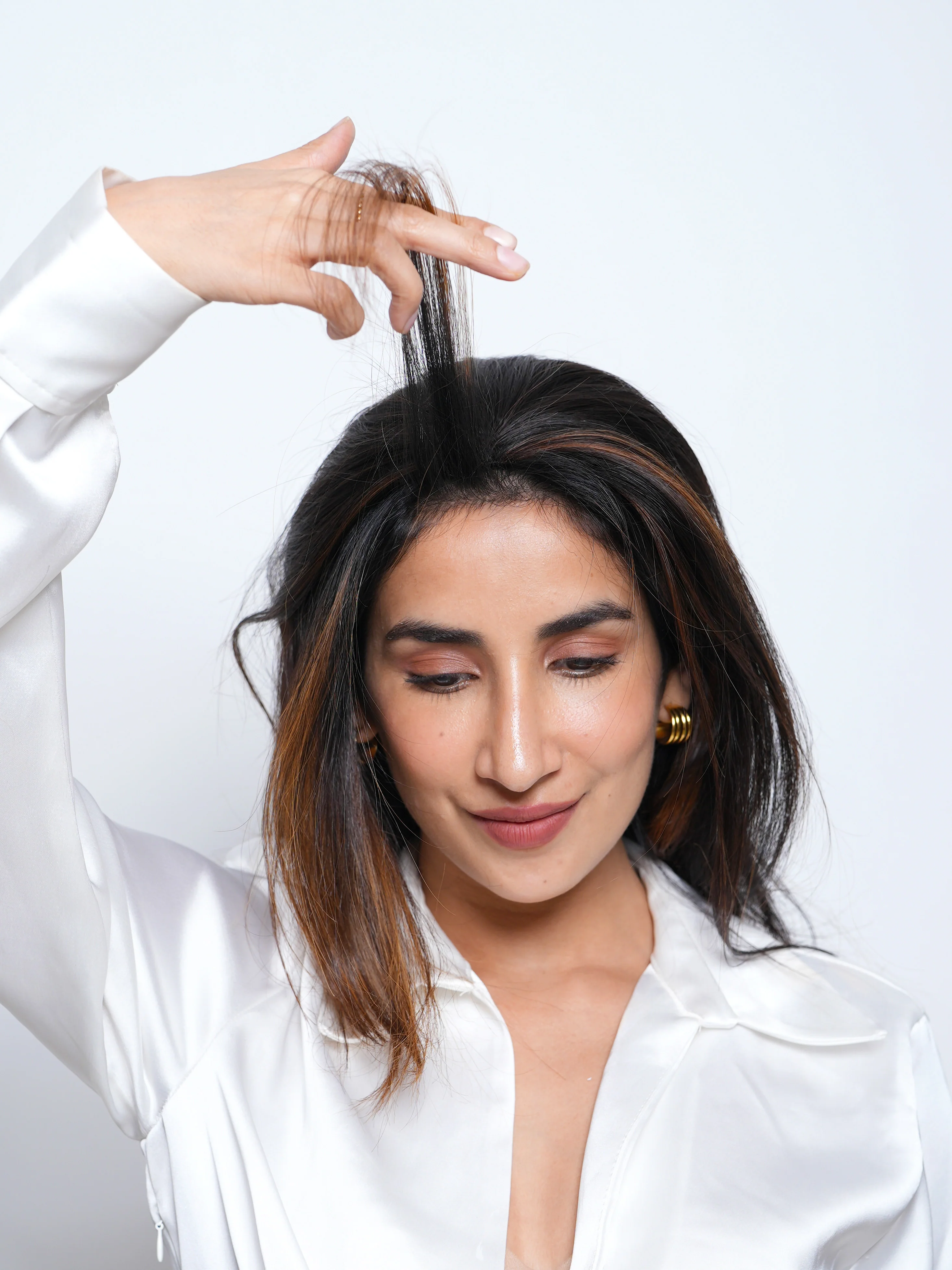 Backcombed hair topper – 14-16 inch- Lace Base – 4×4 | Nish Hair - Image 6