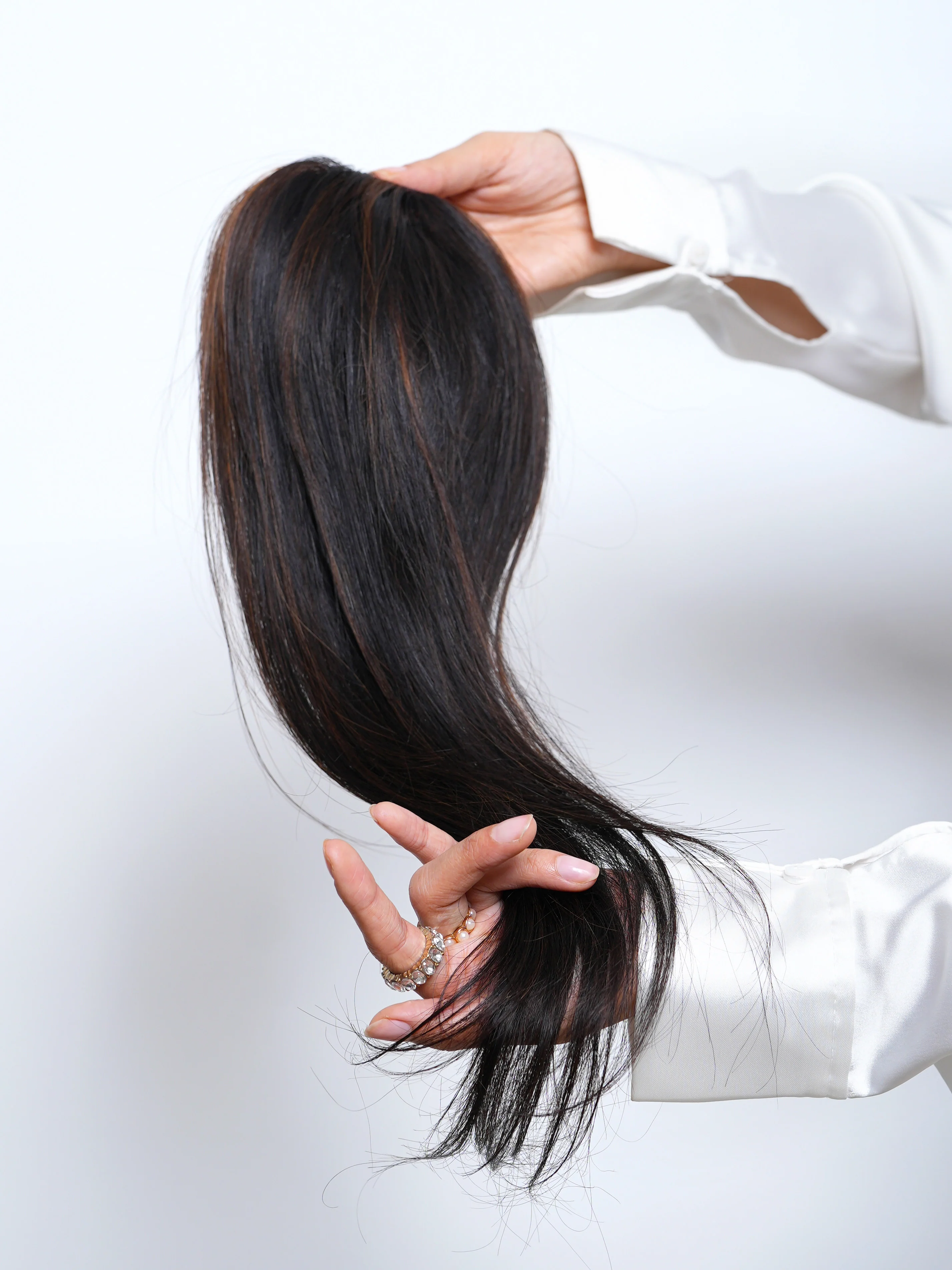 Backcombed hair topper – 14-16 inch- Lace Base – 4×4 | Nish Hair - Image 8