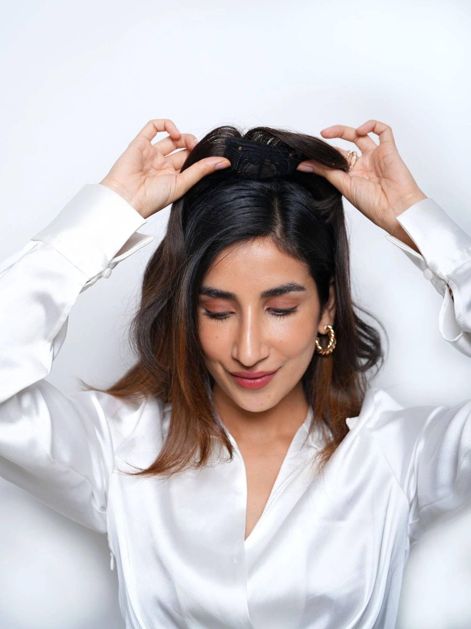 Bangs With Scalp Hair Topper – Silk Base Bangs – Nish Hair - Image 3