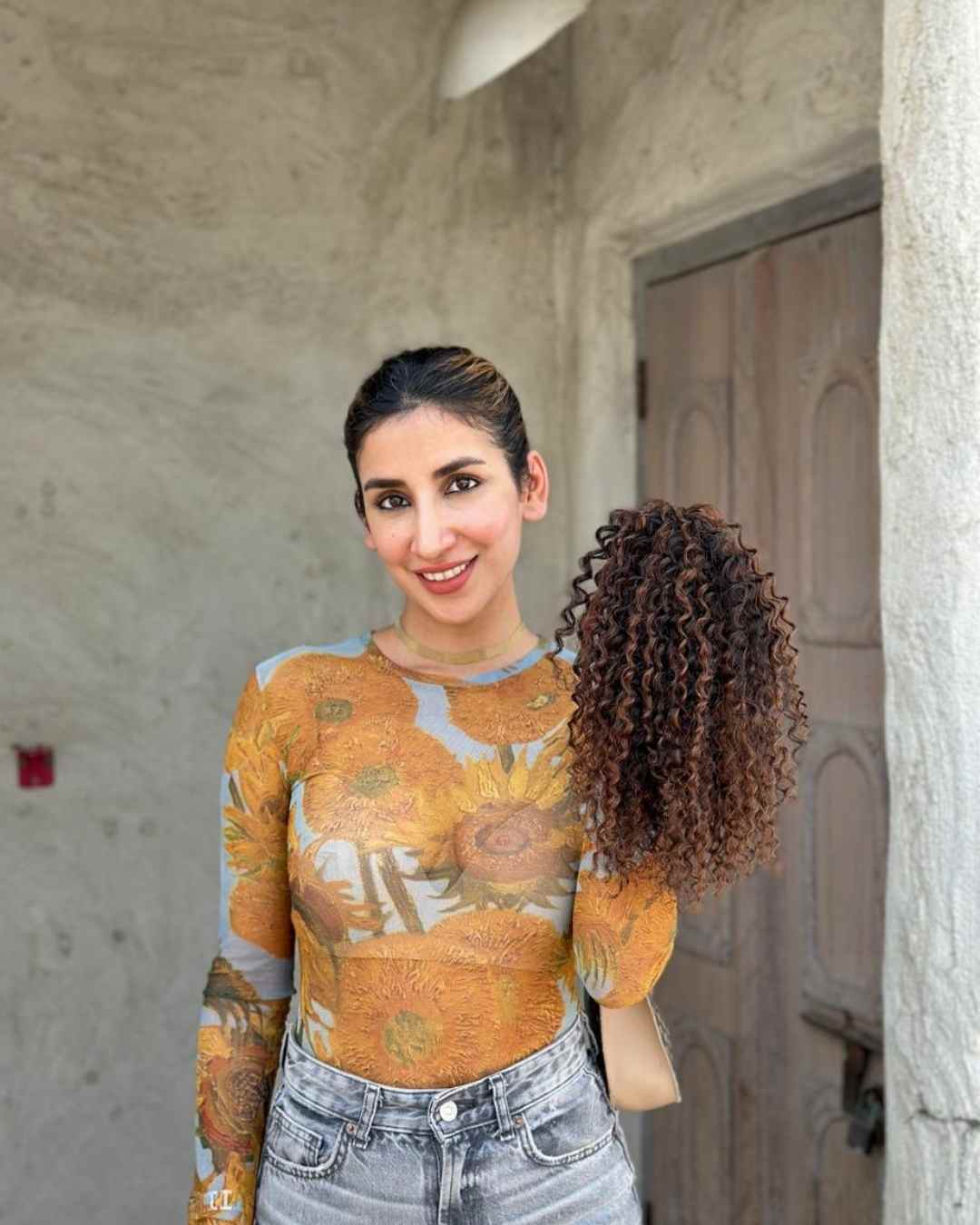 Curly Hair Topknot Extensions – Wrap Around - Image 9