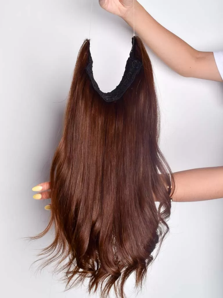 Halo Extensions – Light Brown – Classic Hair Extensions - Image 3