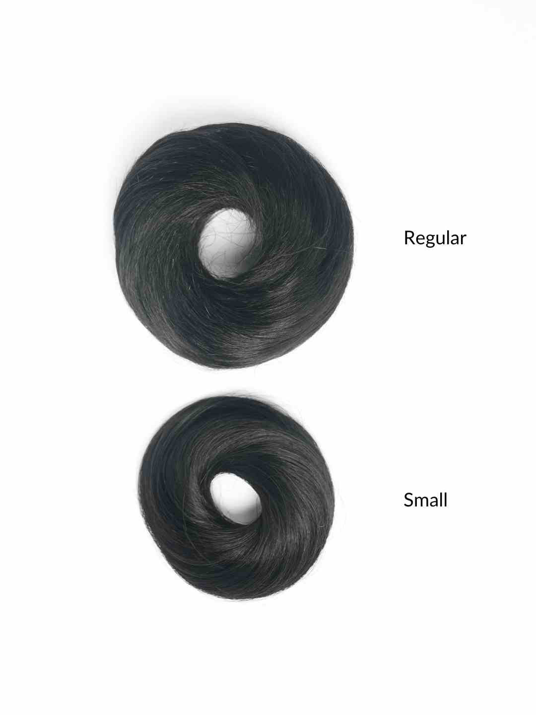 Human Hair Donut Scrunchie Black | Nish Hair - Image 4