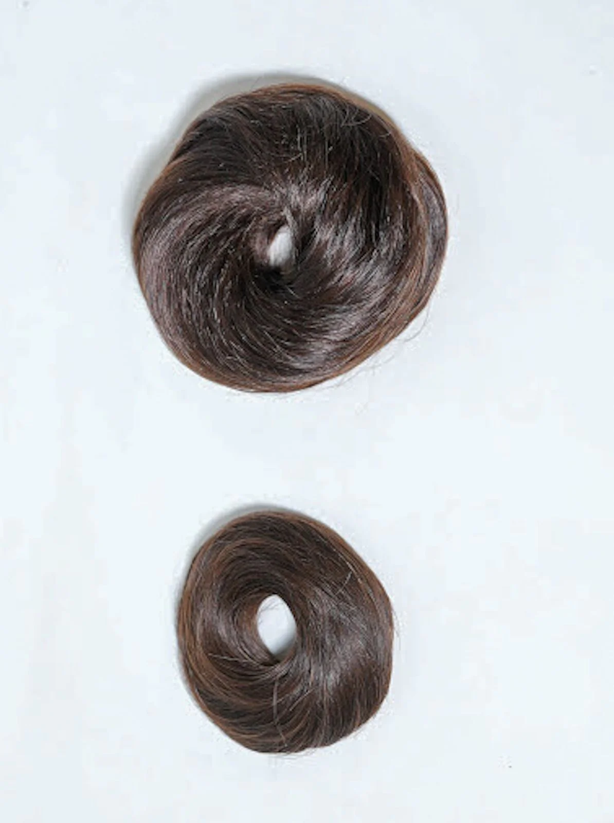 Human Hair Donut Scrunchie Dark Brown | Nish Hair - Image 5