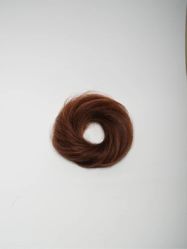 Human Hair Donut Scrunchie Light Brown - Image 4