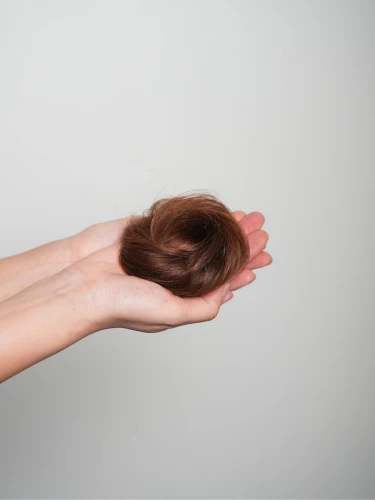 Human Hair Donut Scrunchie Light Brown - Image 5