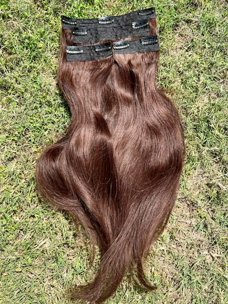 Light Brown – Clip in Hair Extensions – Nish Hair - Image 3