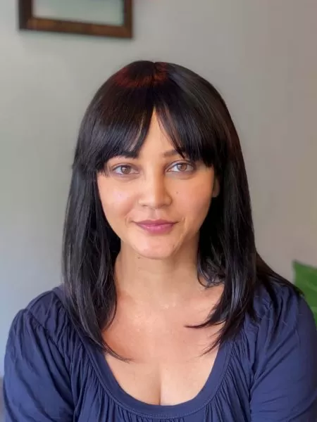 Full Head Wefted Wig With Bangs | Nish Hair - Image 3