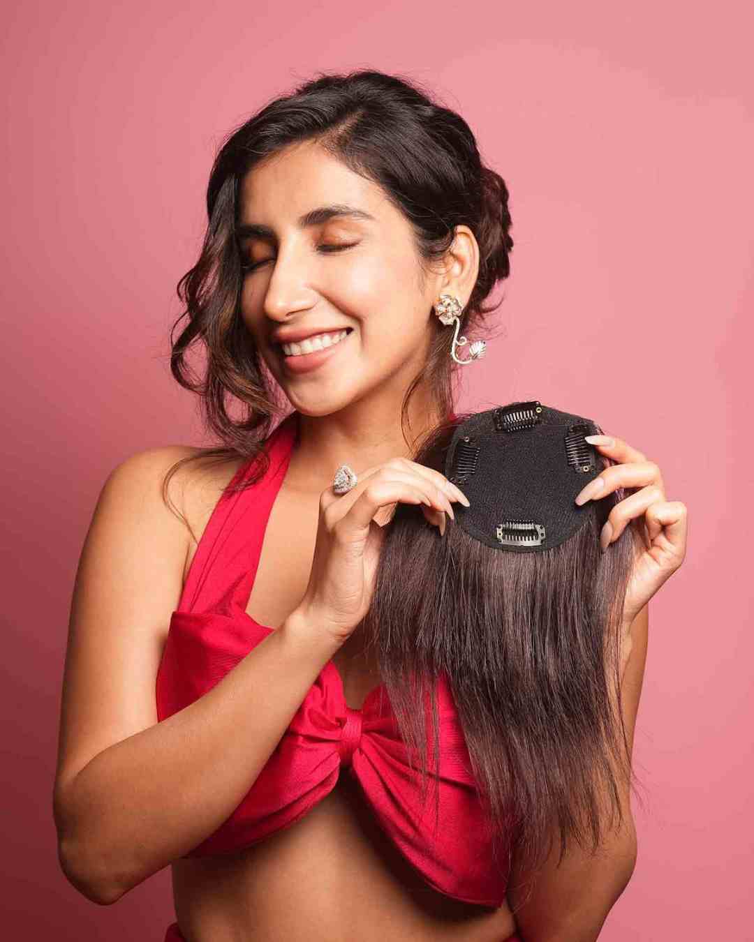 Backcombed Hair Topper - 8 inch - Lace Base | Nish Hair - Image 4